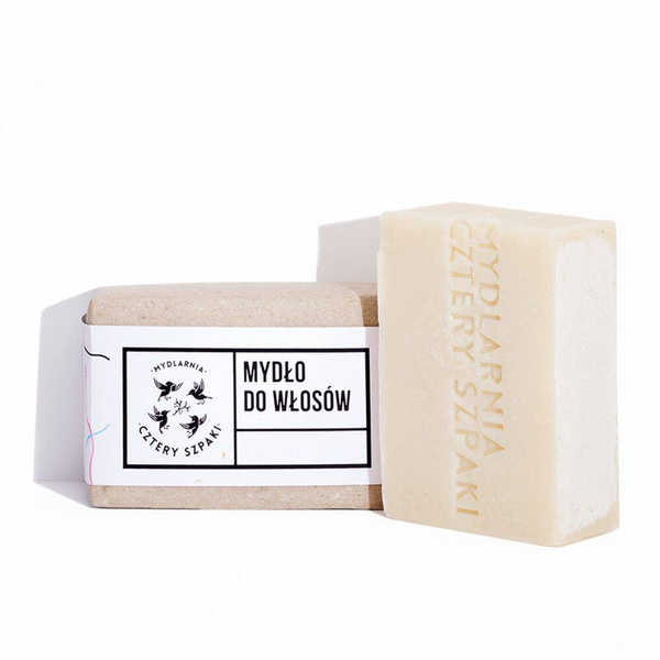 Cztery Szpaki, Mydło do włosów z olejem rycynowym bez sznurka, 110g