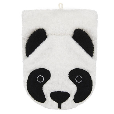 Myjka do kąpieli dla dzieci, rękawica kąpielowa, pacynka, DUŻA, Panda Patryk, bawełna organiczna, GOTS, Fürnis