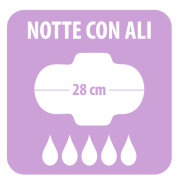 Podpaski NA NOC, ze skrzydełkami, z organicznej bawełny, niebielone chlorem, KOMPOSTOWALNE, 10 sztuk, Vivicot BIO