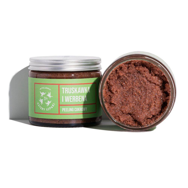 Cztery Szpaki, Peeling cukrowy do ciała Truskawka i Werbena, 250ml