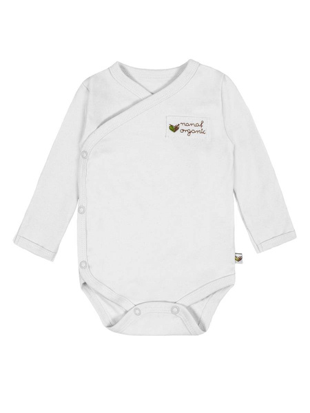 Nanaf Organic, BASIC, Body kimono z długim rękawem, białe