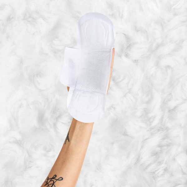 Podpaski NA DZIEŃ, ze skrzydełkami, niebielona chlorem bawełna w kontakcie ze skórą, 14 sztuk, Vivicot Puro Cotone