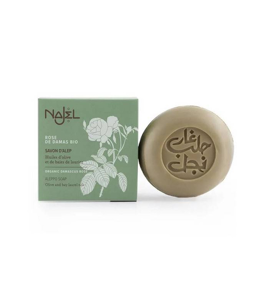 Mydło z Aleppo z różą damasceńską, BIO, 100 g, Najel