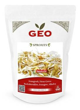 Kozieradka - nasiona na kiełki GEO, certyfikowane, DUŻE OPAKOWANIE, 300g, Bavicchi (ZFG0108)