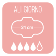 Podpaski NA DZIEŃ, ze skrzydełkami, niebielona chlorem bawełna w kontakcie ze skórą, 14 sztuk, Vivicot Puro Cotone