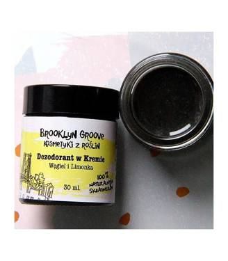 Naturalny dezodorant w kremie - Limonka i Węgiel z Pomarańczą, 30 ml, Brooklyn Groove