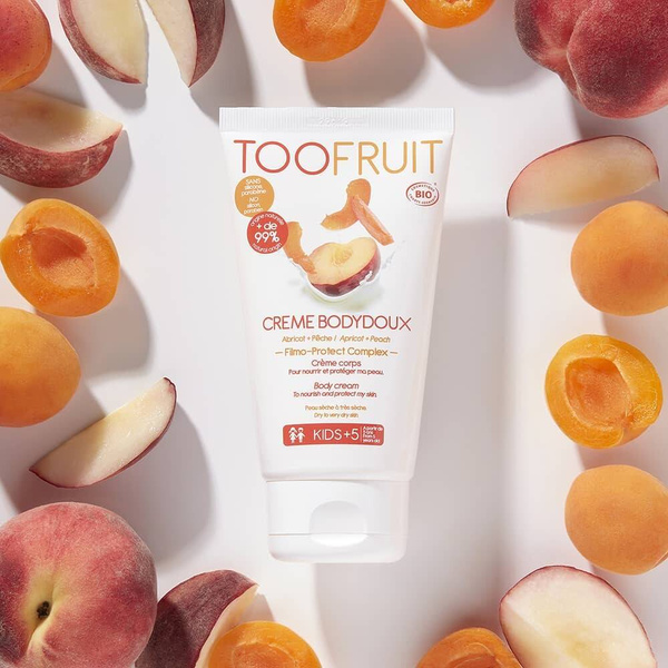 Odżywczy balsam do ciała dla dzieci, BRZOSKWINIA I MORELA, chroni i odżywia, dla suchej skóry, 150ml, Toofruit