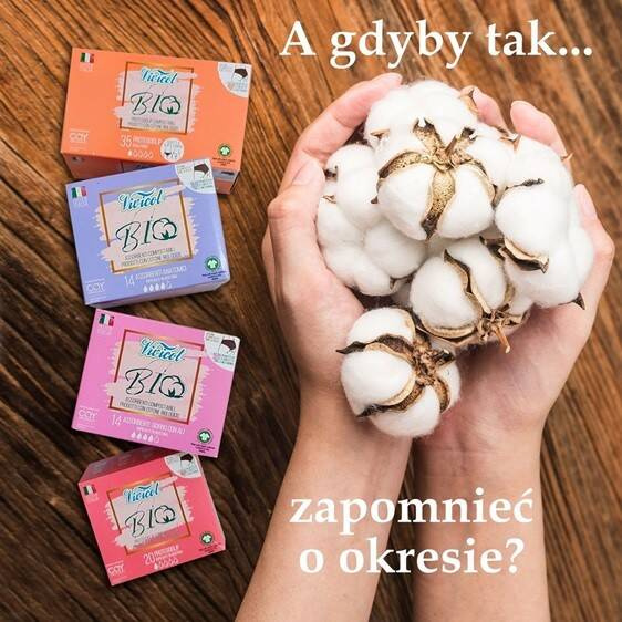 Podpaski NA NOC, ze skrzydełkami, z organicznej bawełny, niebielone chlorem, KOMPOSTOWALNE, 10 sztuk, Vivicot BIO