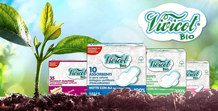 Wkładki higieniczne, z organicznej bawełny, niebielone chlorem, KOMPOSTOWALNE, 35 sztuk, Vivicot BIO