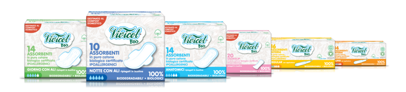 Wkładki higieniczne, z organicznej bawełny, niebielone chlorem, KOMPOSTOWALNE, 35 sztuk, Vivicot BIO