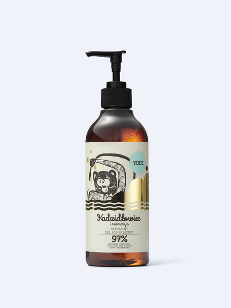 Yope, Żel pod prysznic, Kadzidłowiec i rozmaryn, 400 ml