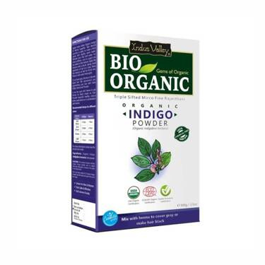 Proszek z BIO indygowca, w 100% naturalny + książeczka z przepisami kosmetycznymi, ECOCERT, 100 g, Indus Valley
