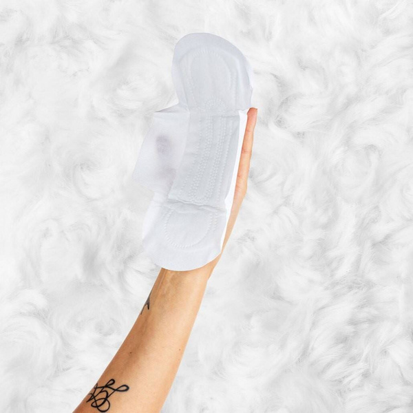 Podpaski NA DZIEŃ, ze skrzydełkami, niebielona chlorem bawełna w kontakcie ze skórą, 14 sztuk, Vivicot Puro Cotone