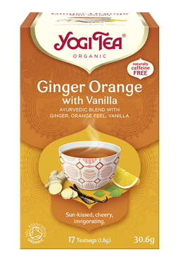 Herbata GINGER ORANGE Imbirowo-pomarańczowa z wanilią BIO YOGI TEA
