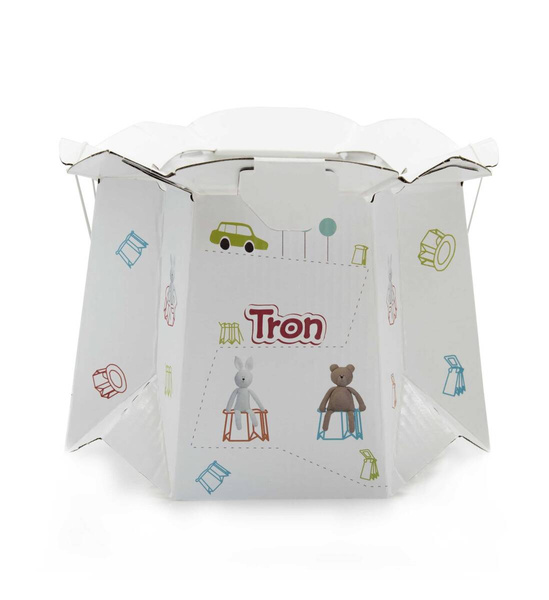 Tron - ekologiczny, składany nocnik jednorazowy dla dzieci, biały, MIŚKI