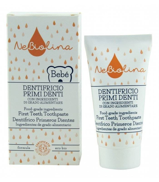 Pasta do pierwszych ząbków dla dzieci z ekologicznym ekstraktem z owsa, certyfikowana, 50 ml, NeBiolina