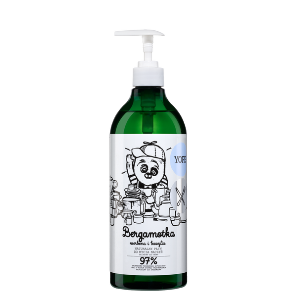 Yope, Naturalny płyn do mycia naczyń, Bergamotka, werbena i bazylia, 750 ml