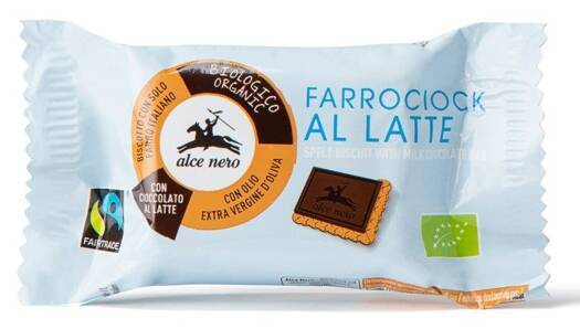 Herbatniki orkiszowe z mleczną czekoladą Fair Trade, BIO, 28 g, Alce Nero