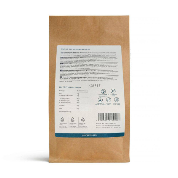 Georganics, Naturalna guma do żucia, English Peppermint, 160 gum