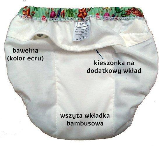 Pupus, Majtki Treningowe Bawełna i Bambus Dzikie Koty M 10-13kg