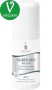 Dezodorant z mikrosrebrem, roll-on MILD No.38, łagodny, delikatny, świeży zapach, Certyfikat BDIH, 50 ml, BIOTURM