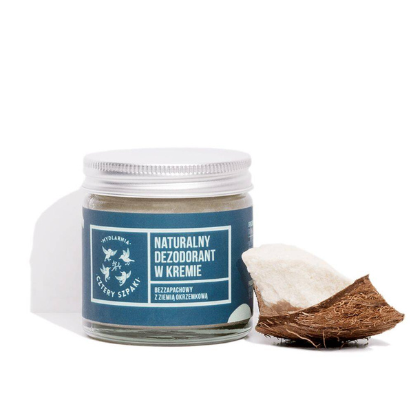 Cztery Szpaki, Naturalny dezodorant w kremie Bezzapachowy, 60ml