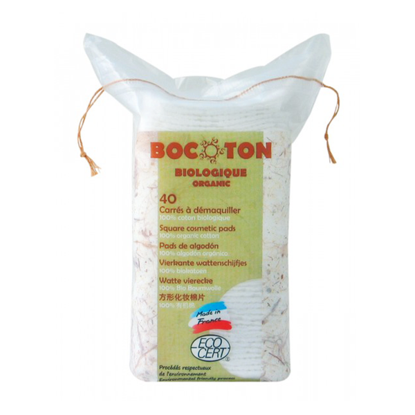 Bocoton, Płatki kosmetyczne kwadratowe, 40 szt.