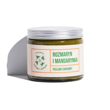 Cztery Szpaki, Peeling cukrowy do ciała Rozmaryn i Mandarynka, 250ml