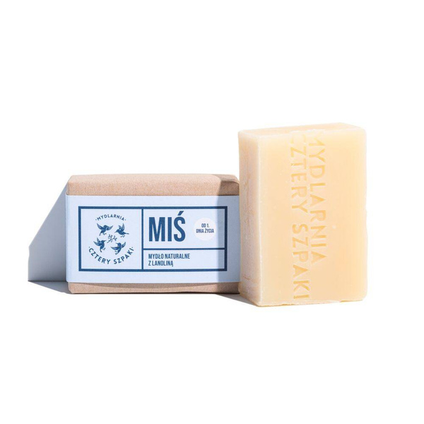 Cztery Szpaki, Mydło Miś z lanoliną do skóry suchej i wrażliwej od 1 dnia życia, 110g