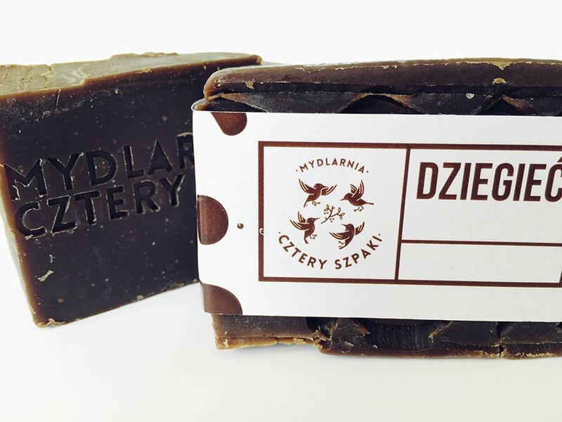 Mydło dziegciowe, na problemy skórne i łupież, 110 g, Cztery Szpaki