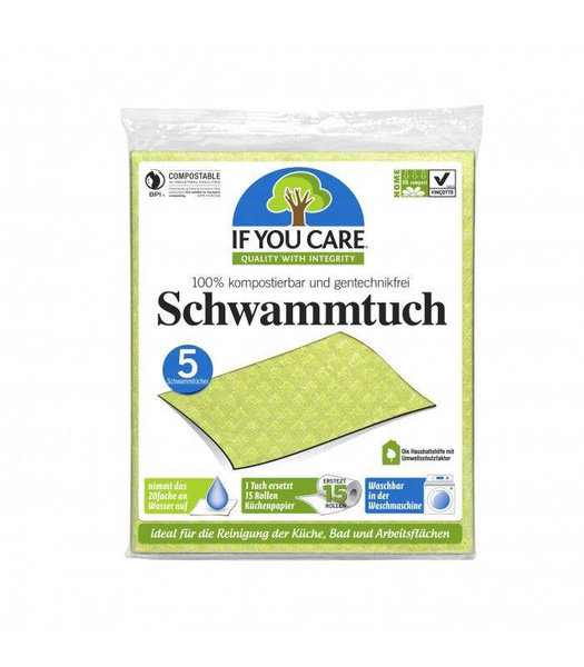 If You Care, Wielorazowe Ścierki Gąbczaste 5szt