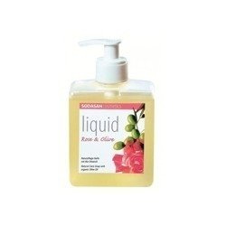 Sodasan, Mydło roślinne z ekologiczną oliwą z oliwek, Różano-oliwkowe, 300 ml
