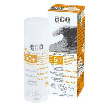 Wegański SURF & FUN krem na słońce SPF 50+, ECOCERT, 50 ml, Eco Cosmetics