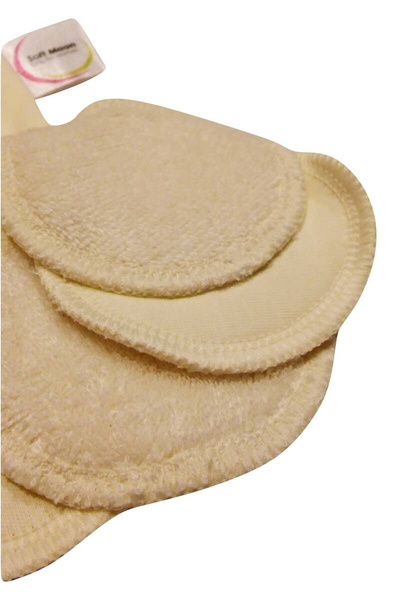 Wielorazowe płatki, waciki kosmetyczne, NIEBIELONE bawełna organiczna i frota bawełniana, 5 szt. + woreczek, Soft Moon